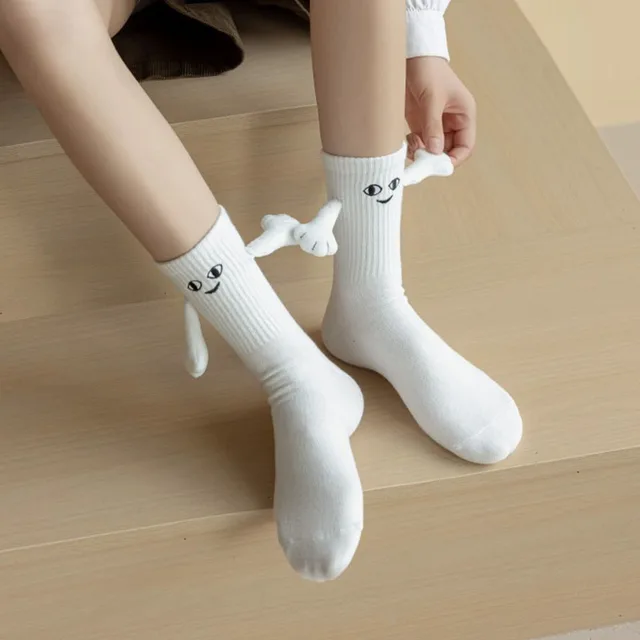 1 Paire De Chaussettes Mi-mollet Pour Femme Avec Motif Yeux, Mode en ligne