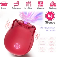 Leistungsstarke Zunge Lecken Vibrator Frauen Saugen Klitoris Stimulator Massage Weibliche Oral Nippel Vibrierende Rose Sex Spielzeug Erwachsene 1