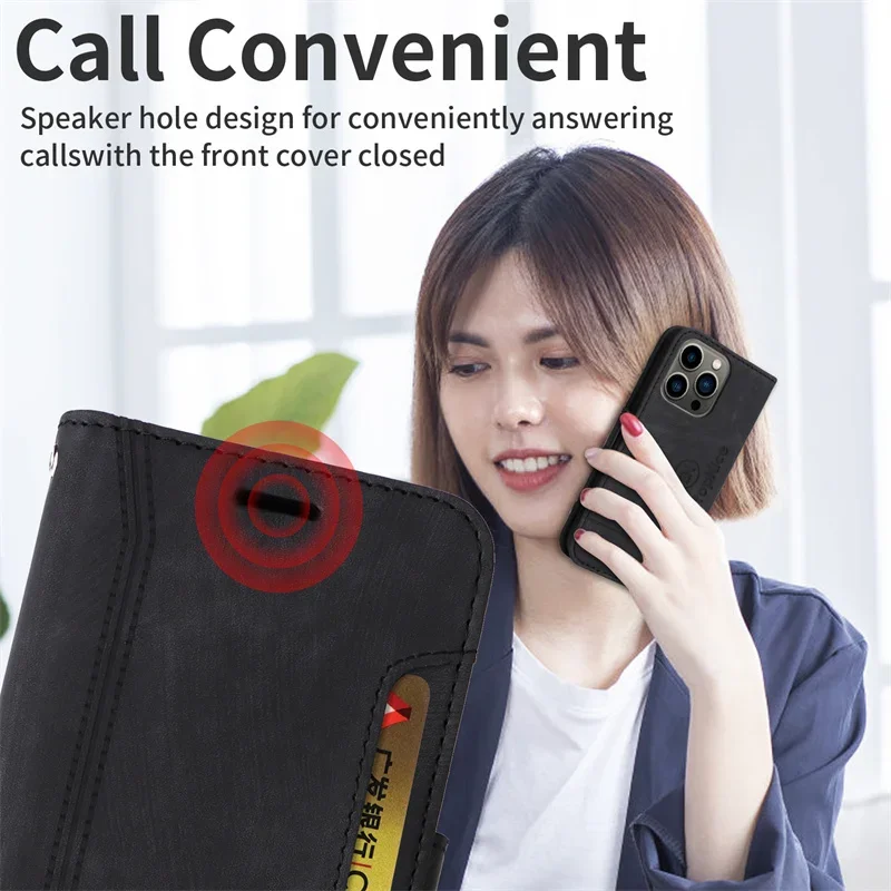 Leather Case For Xiaomi Poco X6 F6 M6 F5 M5S M4 F3 M3 X5 X4 Pro 5G X3 NFC C65 11T 12T 12 Lite 12X Flip Wallet Book Case Cover leather phone case