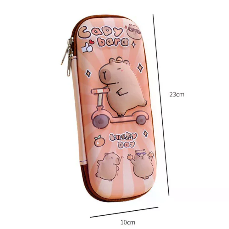 학생용 3D 카피바라 연필 케이스 방수 대용량 다기능 펜 파우치 학교 용품 문구