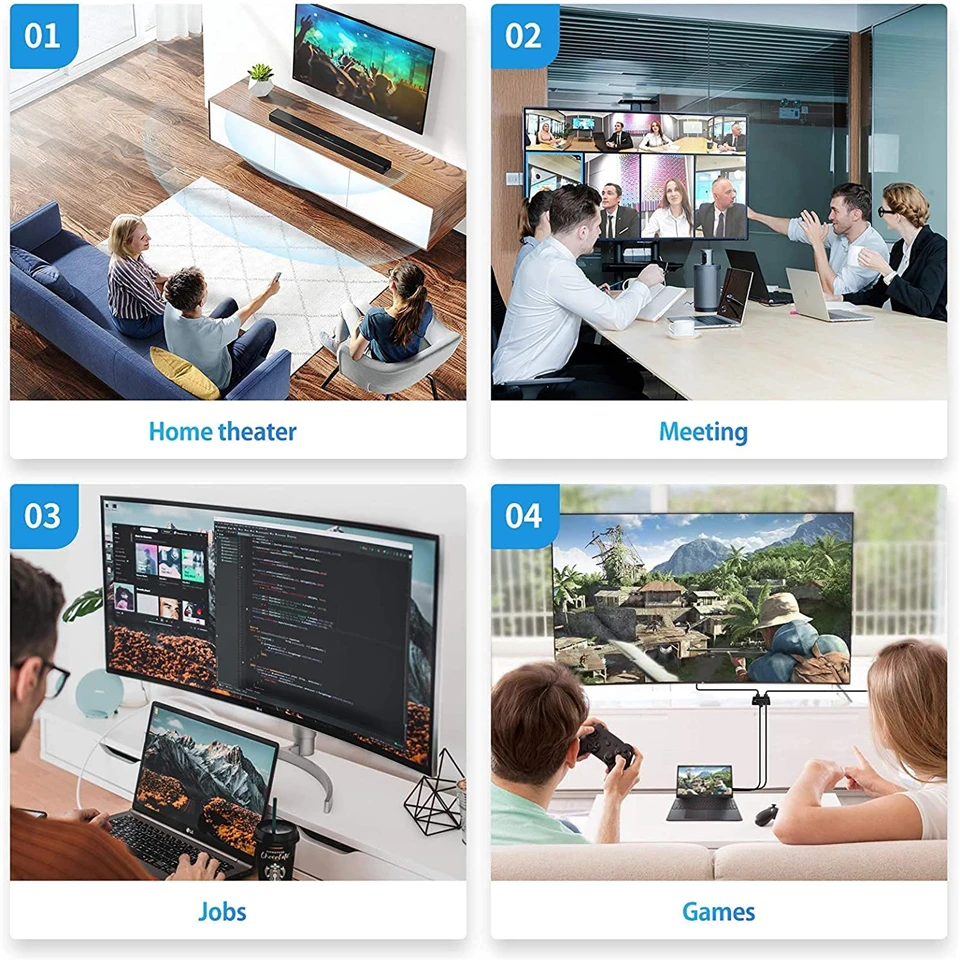 1.4 Displayport Switch 8K Displayport Bi-direction splitter switcher Displayport KVM 2X1 1X2 Display-port 8K@30Hz,4K@120Hz