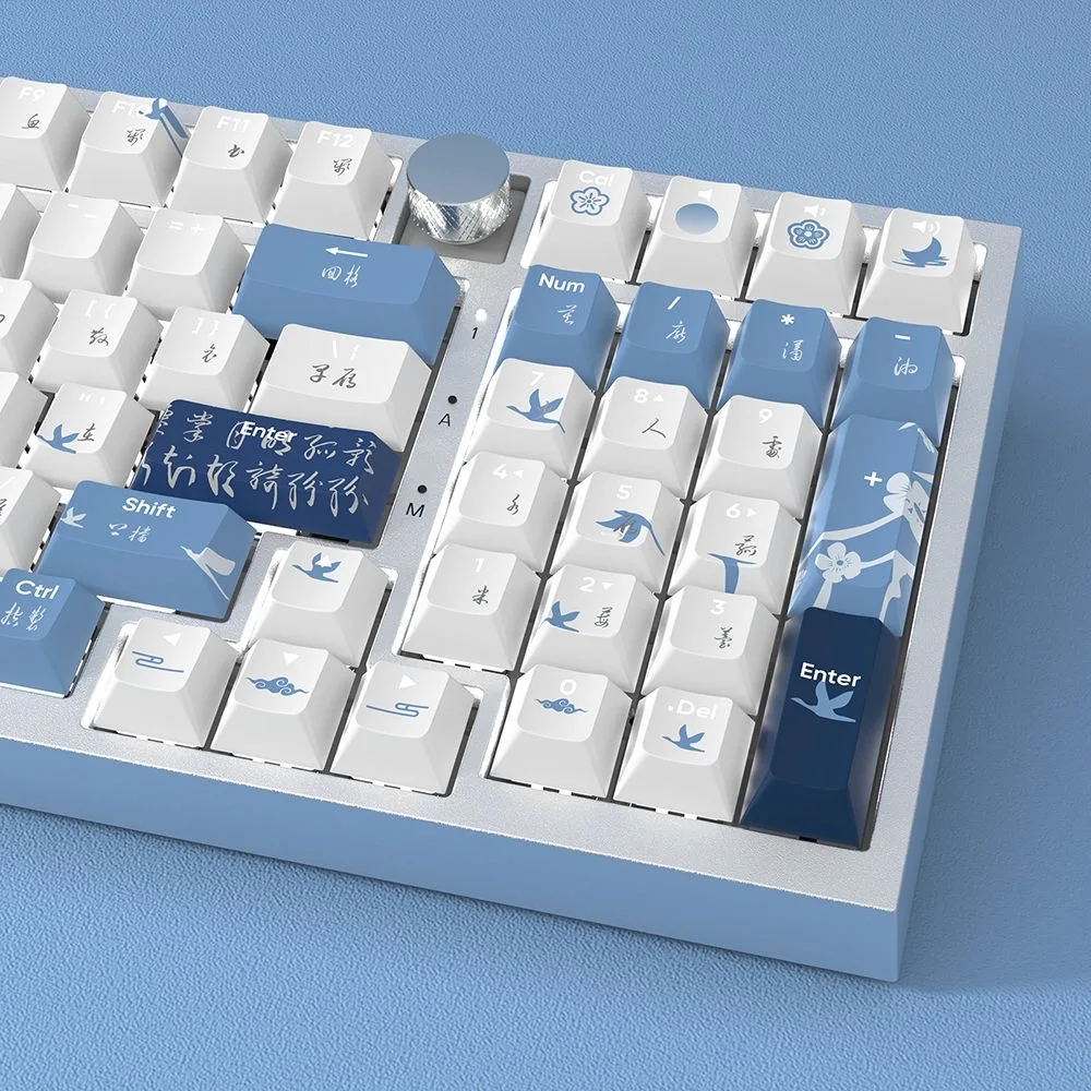 Flying Bird Tema Keycaps Grupo Chreey Translúcido Pbt 5-side Sublimação Dye Teclado Mecânico mx Switch 135 Conjunto Keys - Imagem 5