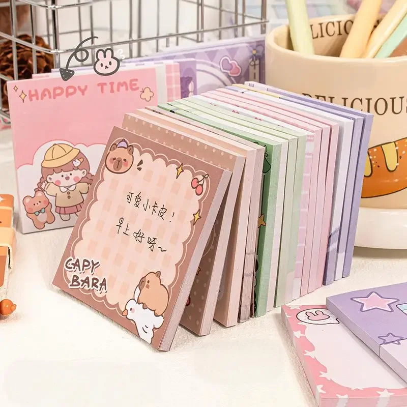 50 Sheets Student Cartoon Posted It Paper Capybara Panda Memo Sticky Notes Stationery Stickers Notebook Planner Message Sticker 5