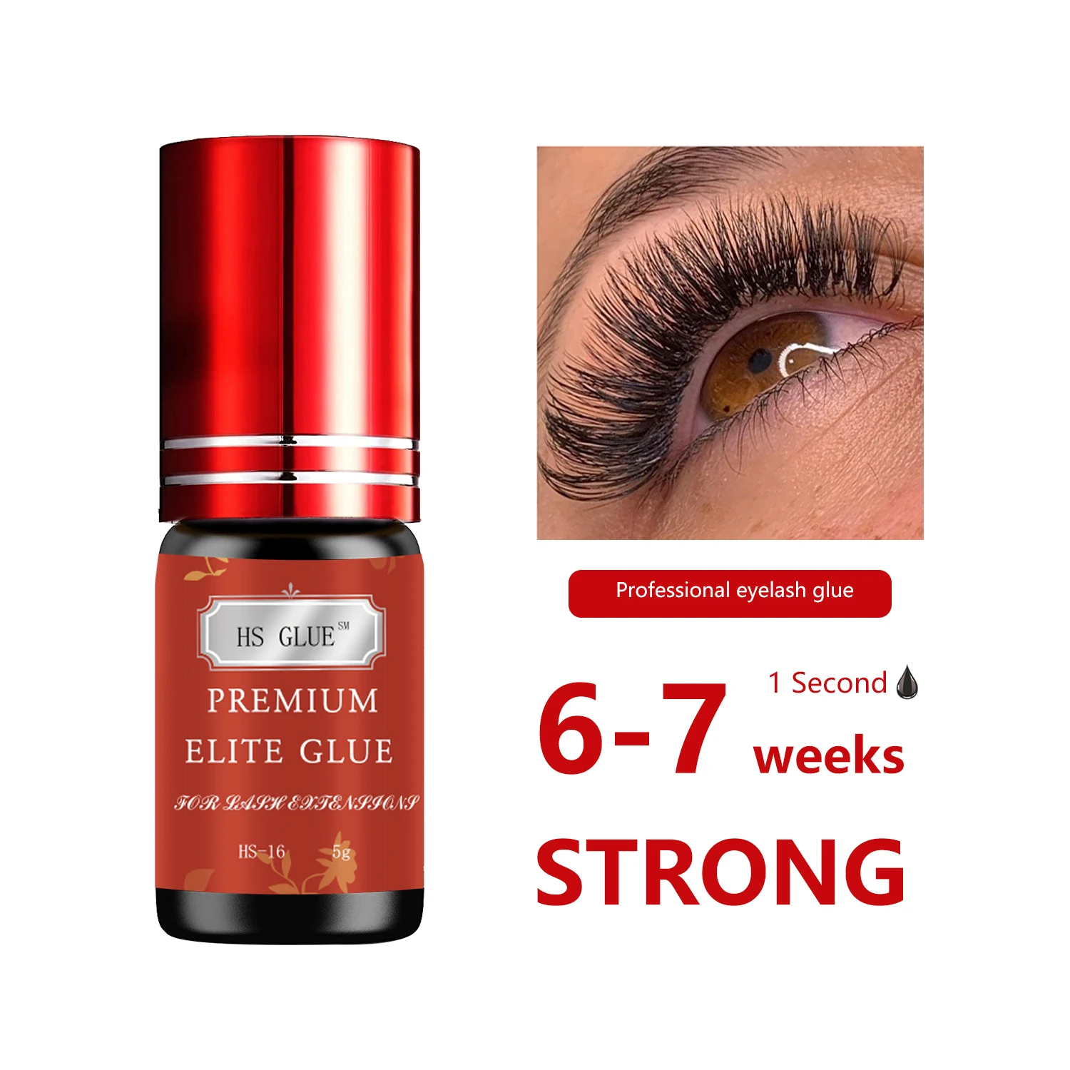 Eyelash Glue Korea Lash Glue 5g Fast Drying Black HS Glue Eyelash Extension Supplies