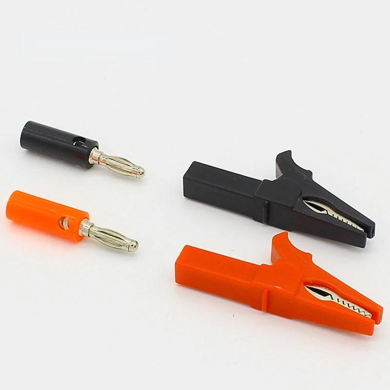 Test Probes Alligator clip + BANANA PLUG 4mm Banana Plug Cable Clips