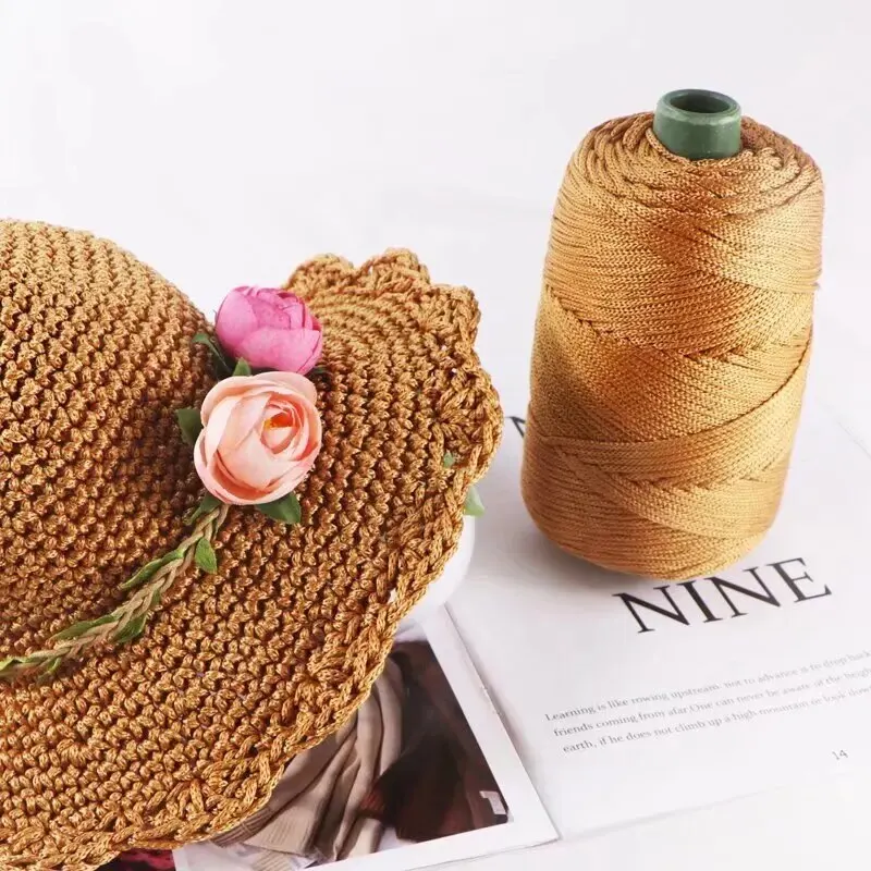 225g Lightweight Ice Silk Thread Handcrafted for Summer Cool Hats, Sun Hats, Storage Baskets, Seat Cushions, Yarn 3