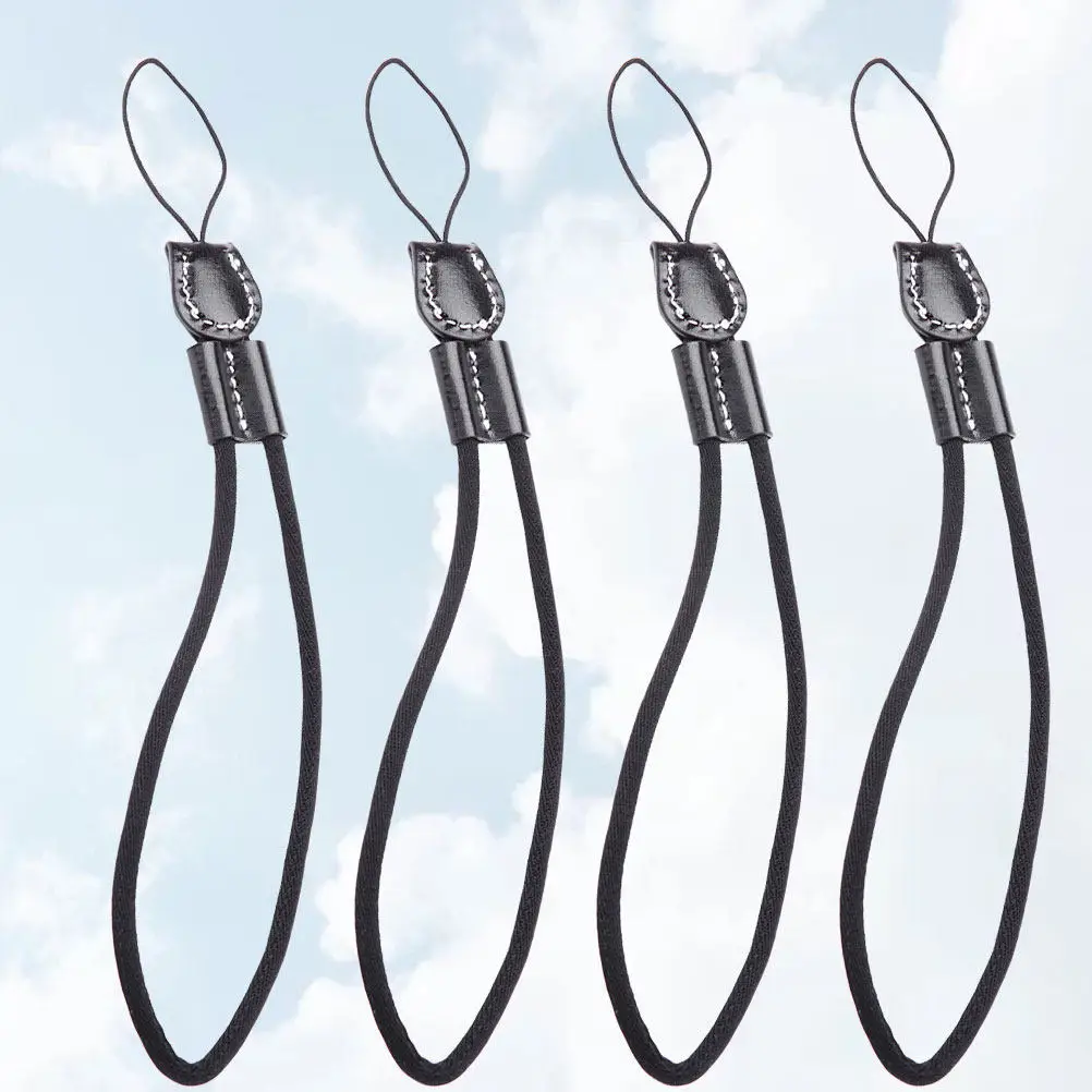 4개입 프리미엄 두꺼운 면 소재 카메라 손목 스트랩, 휴대폰, MP3, 키체인, 신분증, USB 플래시 드라이브용, 가볍고 안전한 목걸이형