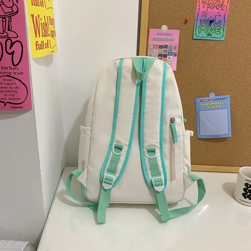 Female Laptop Trendy Student Bag Women Nylon School Bag Girl Travel Cute Book Backpack Fashion Lady Kawaii College Backpack Cool