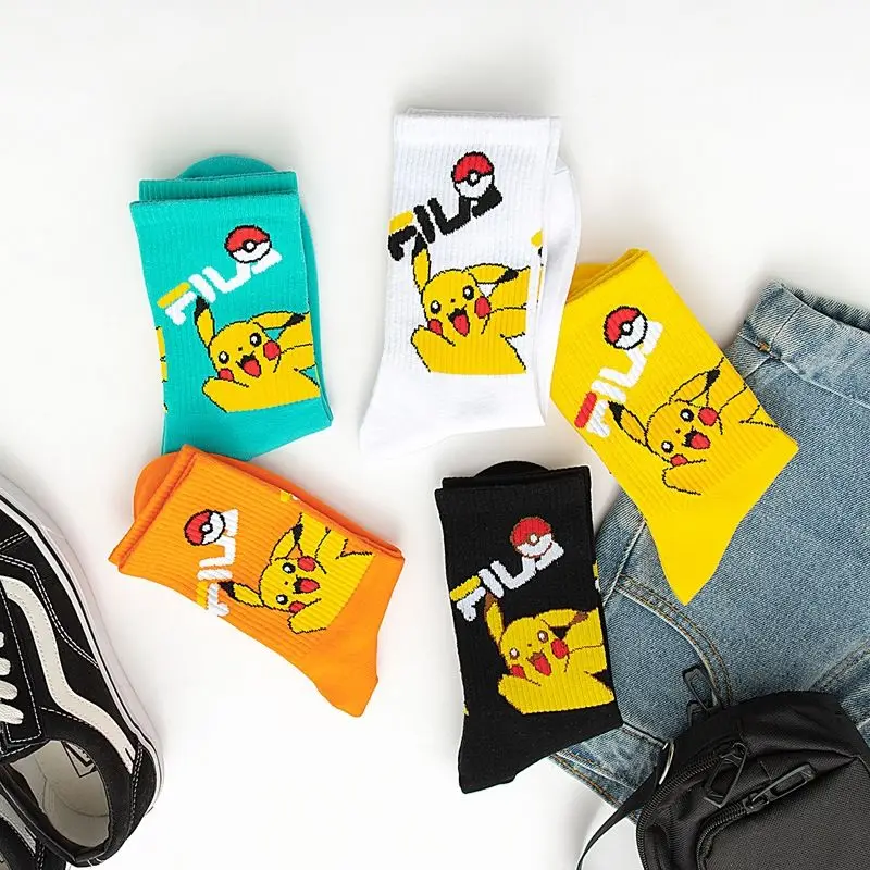 

Милые аниме поглощающие пот антифрикционные хлопковые носки в стиле покемон