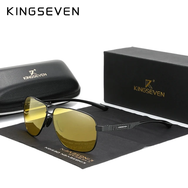 KINGSEVEN Polarized Aluminum Sunglasses Men UV400 HD Lens Pilot Eye Protection Photochromic Glasses Women Night Vision Eyewear 2