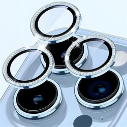 Diamond Camera Lens Protector - Premium Tempered Glass Lens Protection - iPhone 15 (Blue)