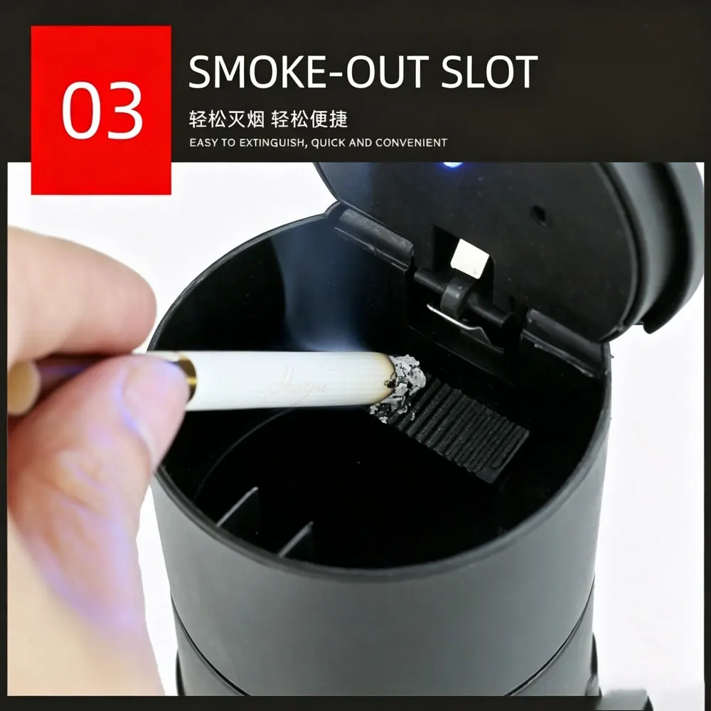 휴대용 차량 LED 재떨이, 범용 자동차 재떨이, 담배 재떨이 컵, 자동차 실내 장식, 자동차 액세서리