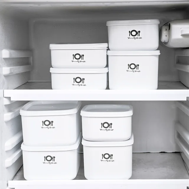 Boîte à Bento en plastique pour déjeuner, récipient de stockage des aliments avec couvercle, réfrigérateur, fruits frais, bol scellé, pique-nique, Camping, vaisselle 6