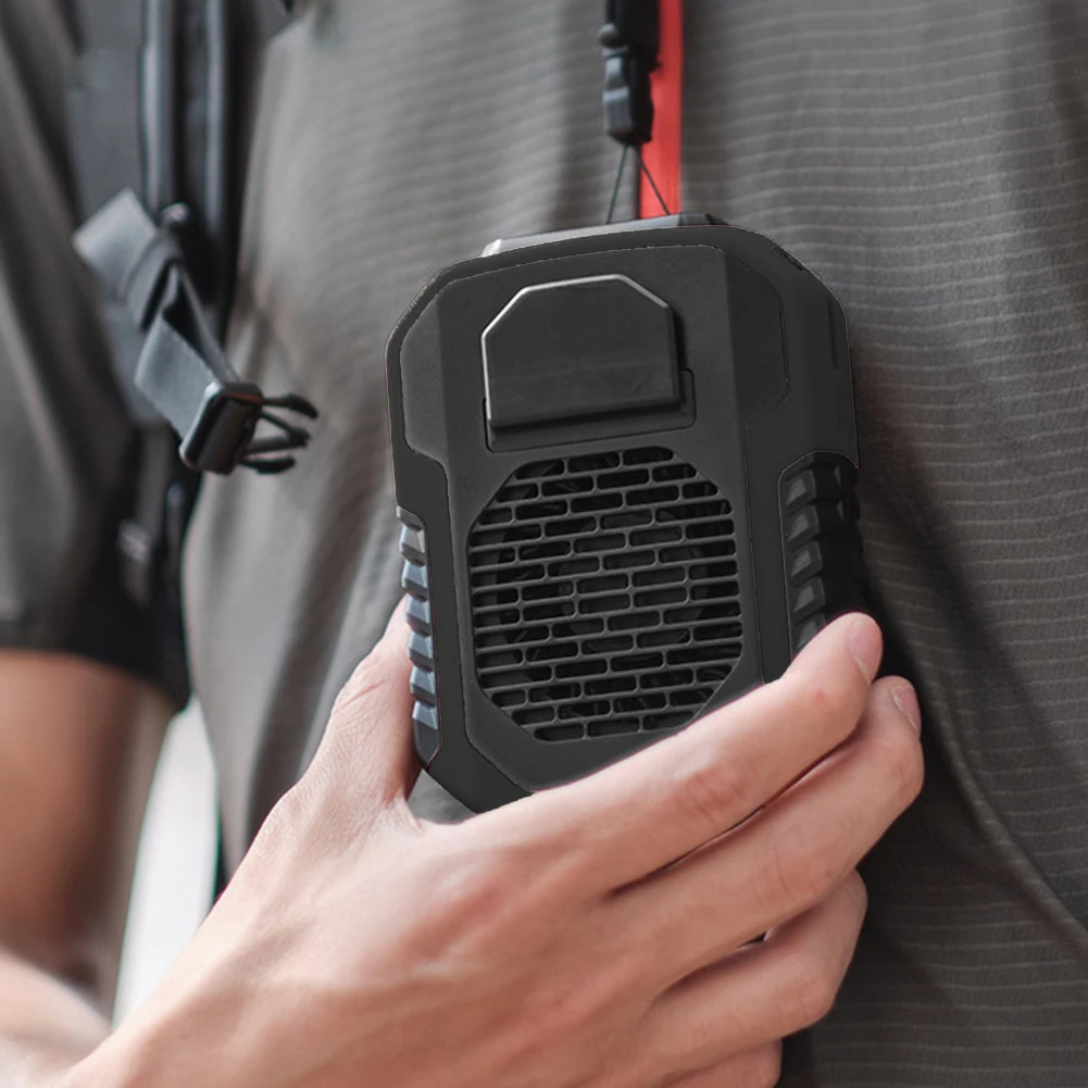 Mini Hanging Neck Fan Portable Air Cooler USB Rechargeable Strong Wind Bladeless Fan 6000Mah with Waist Clip for Indoor Outdoor