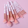 The 17PCS makeup brush set includes a multi-functional makeup set brush, a sponge egg powder puff, and a hair band/wrist strap