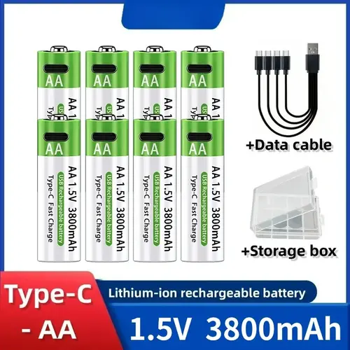 2025NEW Lithium-Ion Battery Type-C Rechargeable High-Capacity Battery AA&AAA Battery For remote control, mouse, electric toys - Image 10