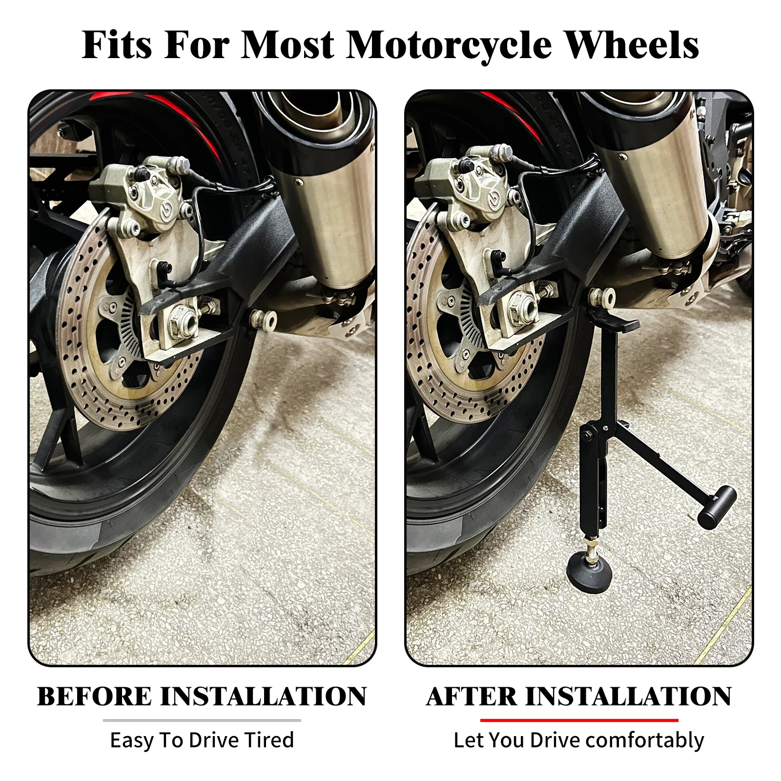 Universal Motorcycle Wheel Stand Labor Saving Wheel Side Support Lifter Metal Swingarm Lift Frame For Harley For Honda BMW