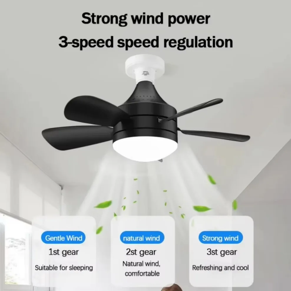 35W LED Ceiling Fan Light with Remote Dimming Function E27 LED Light Fan Intelligent Silent for Bedroom Living Room