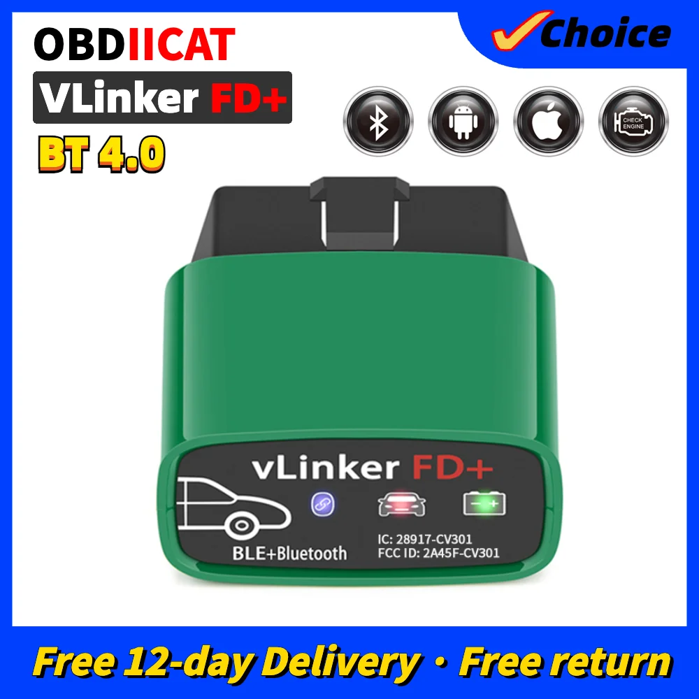 

Vgate VLinker FD + ELM327 Bluetooth 4,0 FORScan для Frd Wifi OBD2 автомобильный диагностический OBD 2 сканер J2534 ELM 327 MS CAN авто инструменты