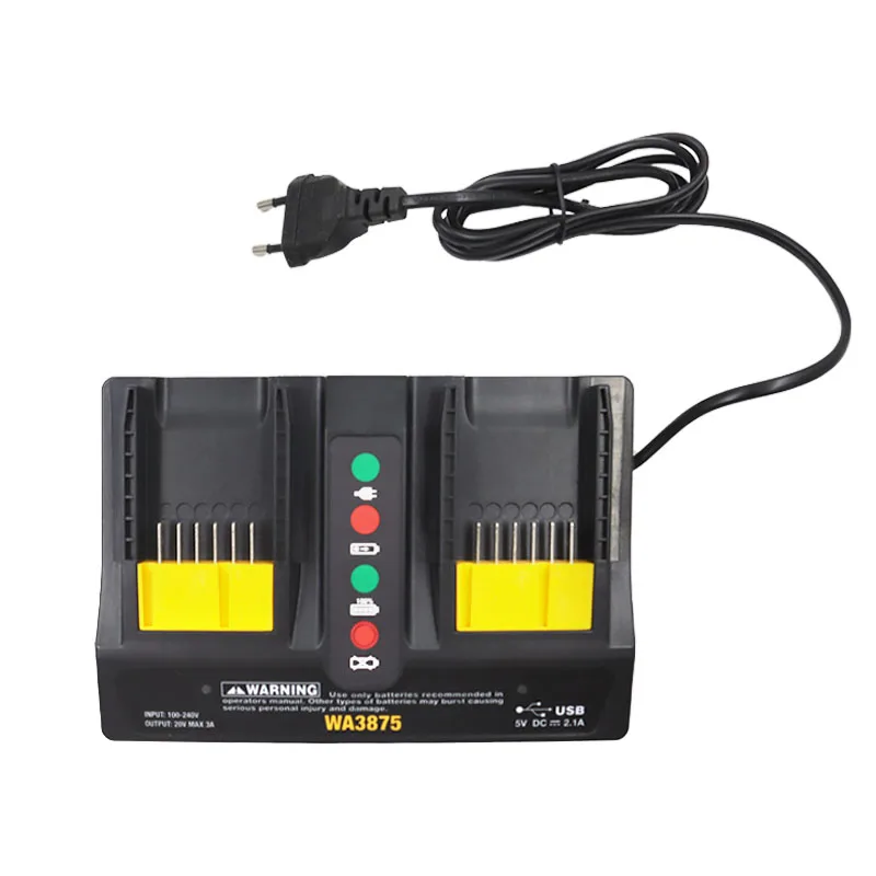 EICHXO WA3875 20V Lithium Dual Port Replacement Charger Compatible With