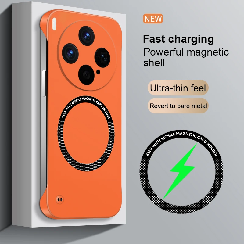 Sleek Magnetic Wireless Charging Luxury Phone Case