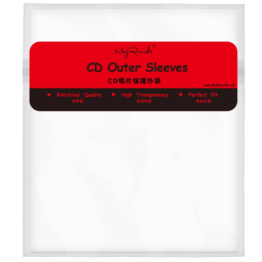 100-Clear-Resealable-4-Mil-CD-Outer-Sleeves-for-5-CD-2-Discs-Set-Jewel ...
