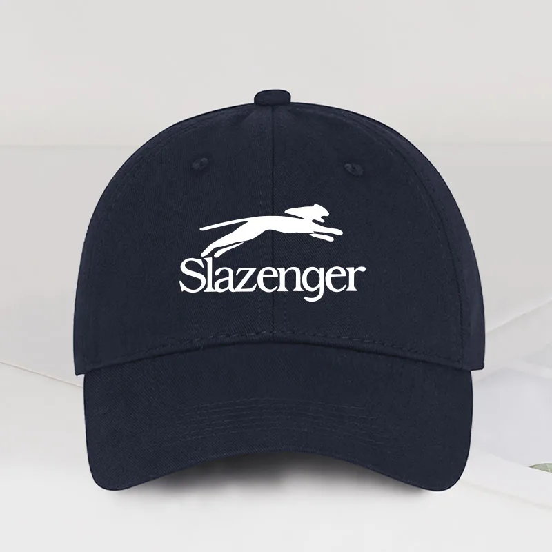 MLFO Slazenger 치타 프린트 야구 모자 가볍고 통기성이 있으며 조절 가능한 스포티 클래식 스타일 남여 공용 테니스 애호가 선물