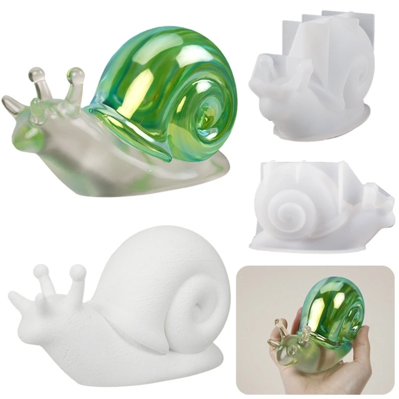 

3D Snail Silicone Molds DIY Crystal Epoxy Resin Mold Animal Snail Casting Molds Plaster Mould Home Decor Ornament