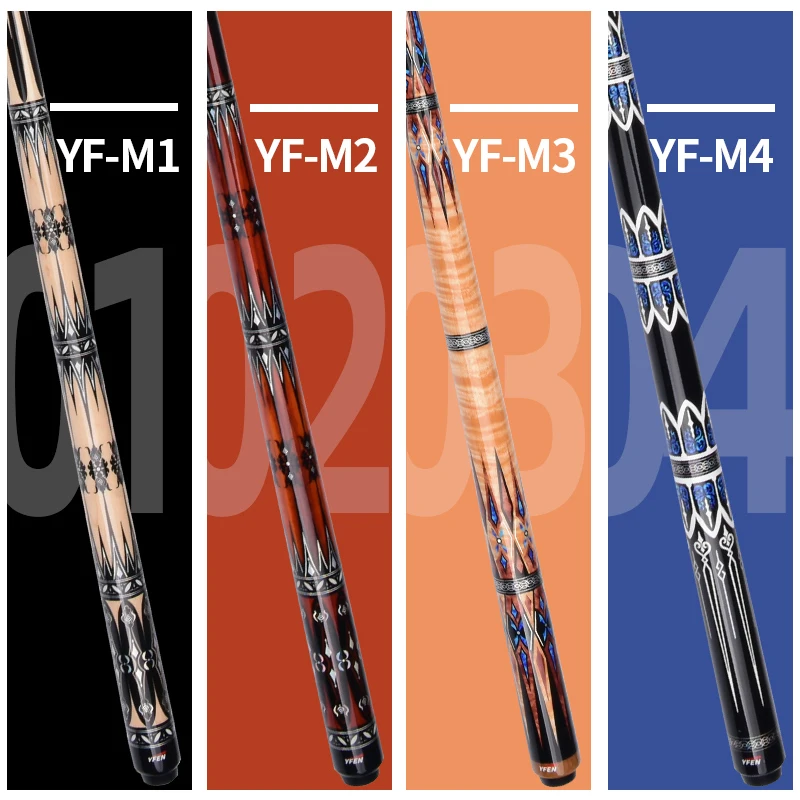 YFEN Carbon Fiber Pool Cue Stick 11.5mm/12.5mm Professional