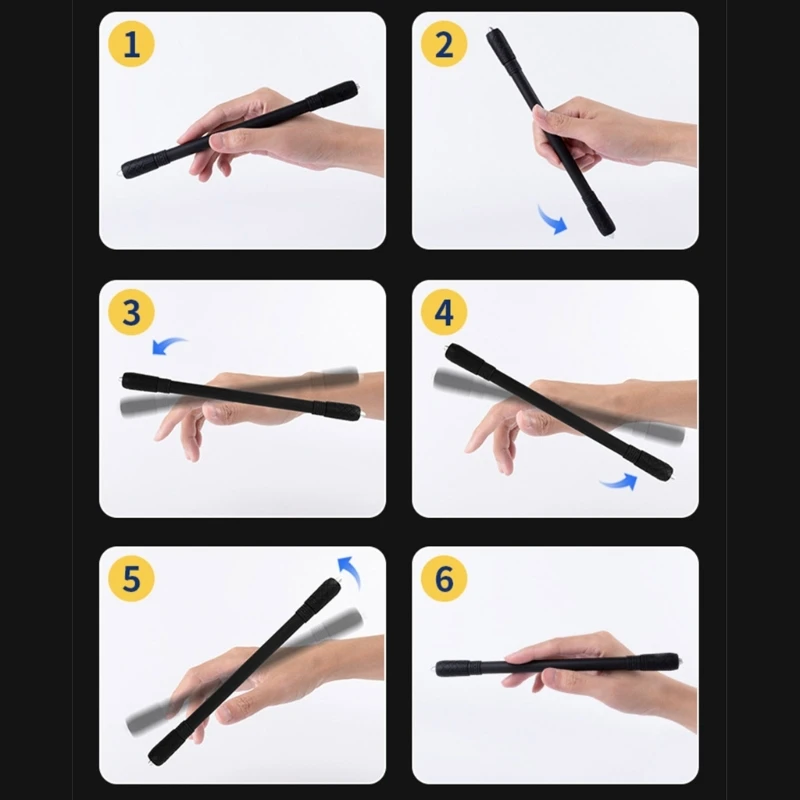 패션 손가락 회전 펜 드롭 방지 두뇌 훈련 엔터테인먼트 손 장난감 F19E