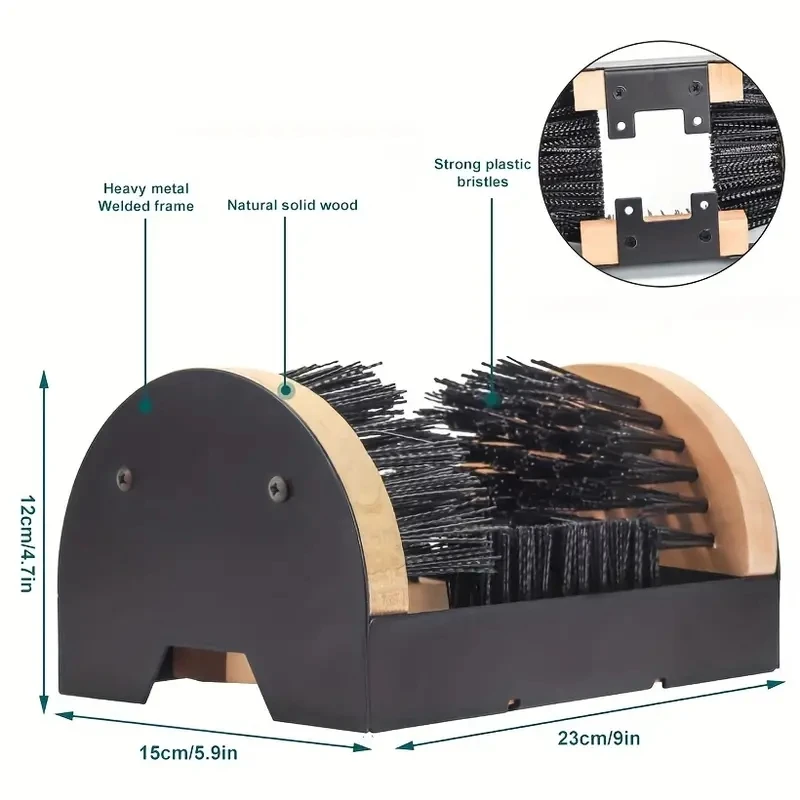 Outdoor Shoe Brush, Indoor and Outdoor Courtyard Shoe Polisher set, Mud and Snow Removal Shoe Brush Set 5