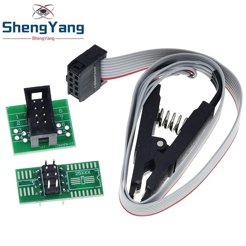 SOIC8 SOP8 Testclip für EEPROM 93CXX/25CXX/24CXX In-Circuit-Programmierung auf USB-Programmierer TL866CS TL866A EZP2010