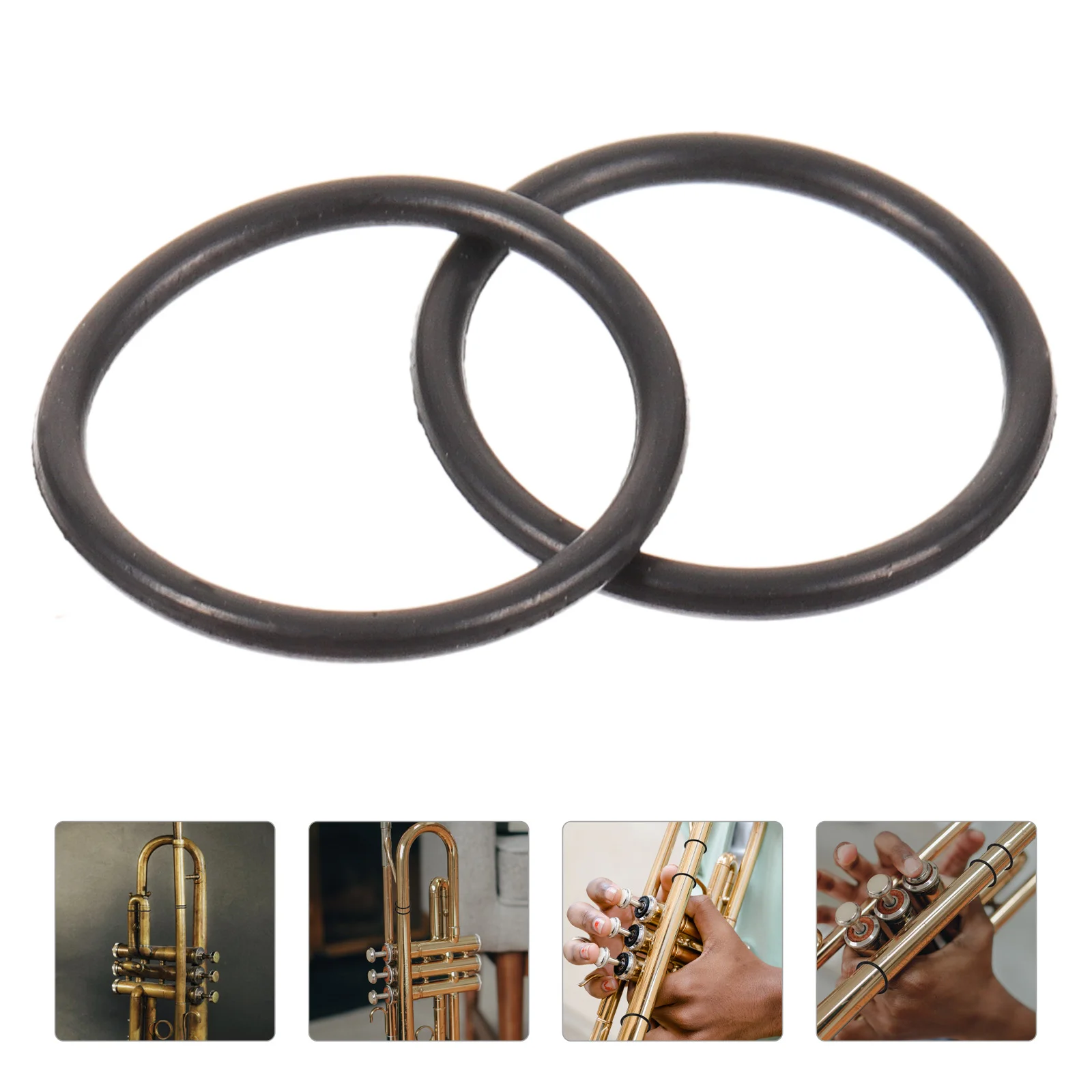 

Trumpet Rings Lightweight Trumpet Rubber Tuning Tube O Ring Anti-Noise Muffler Apron Trumpet Instrument Replacement Parts