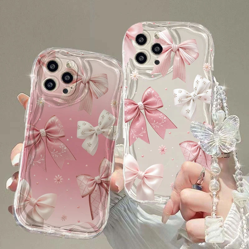 Butterfly Design Phone Case with Lanyard Attachment