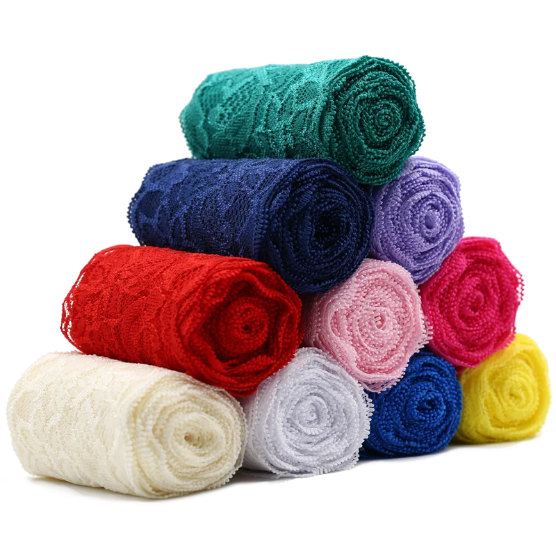 8cm Spandex Lace Elastic Crafts Sewing Ribbon Stretch Lace Trimming Fabric Knitting Material DIY Garment Accessories lace fabric lace ribbon lace garment accessories lace sewing supplies lace accessories lace sewing accessories