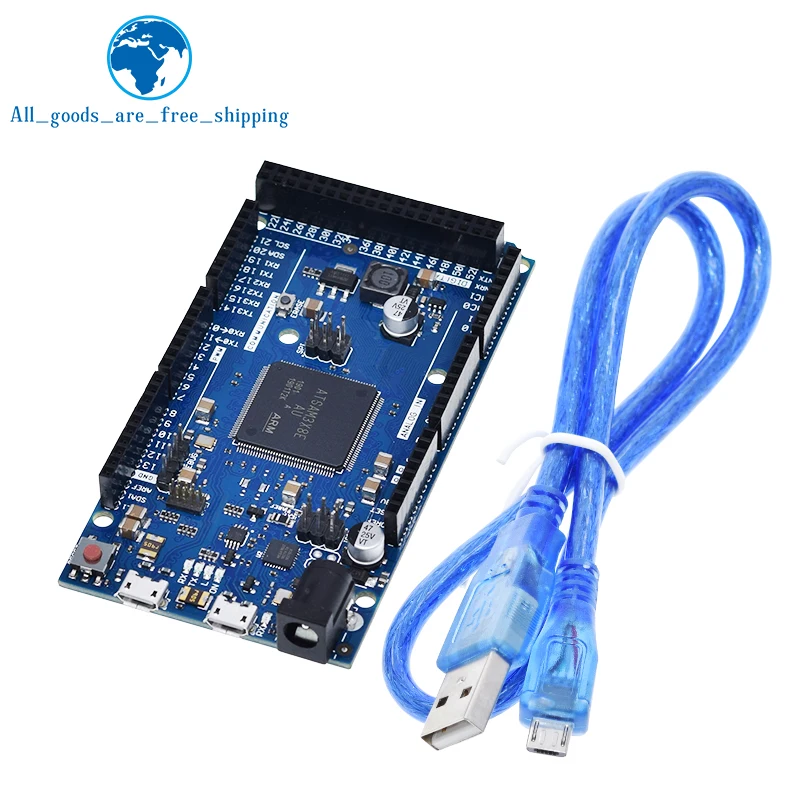 Official Compatible DUE R3 Board SAM3X8E 32-bit ARM Cortex-M3 / Mega2560 R3 Duemilanove 2013 For  Arduino  Due Board  With Cable