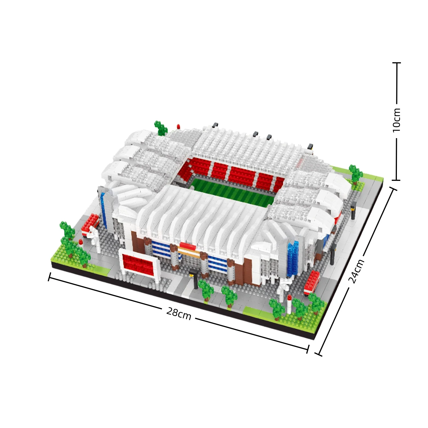 Madrid Soccer Stadium Micro Building Blocks Set - Desktop Decor Collectible