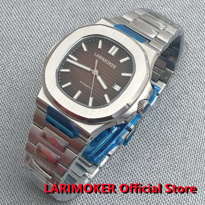 

LARIMOKER, новинка, Япония NH35A/ Miyota 8215, роскошный квадратный автоматический мужской светлый браслет 40 мм 316L