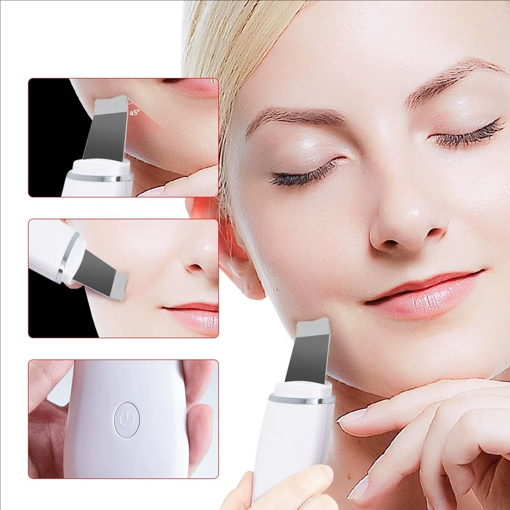 Ultrasonic Skin Scrubber Deep Cleaning Peeling Blackhead Remover Facial Shovel Cleanser Lifting Ultrasonic Ion Ance Pore Cleaner