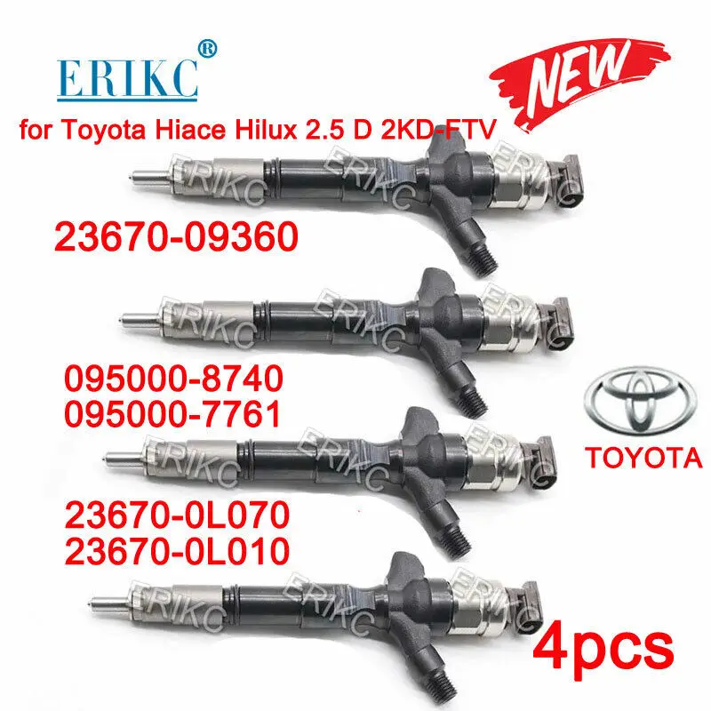 

Инжектор 2KD-FTV 23670-09360 для фотоtoyota HILUX 23670-0L070, 4 шт.