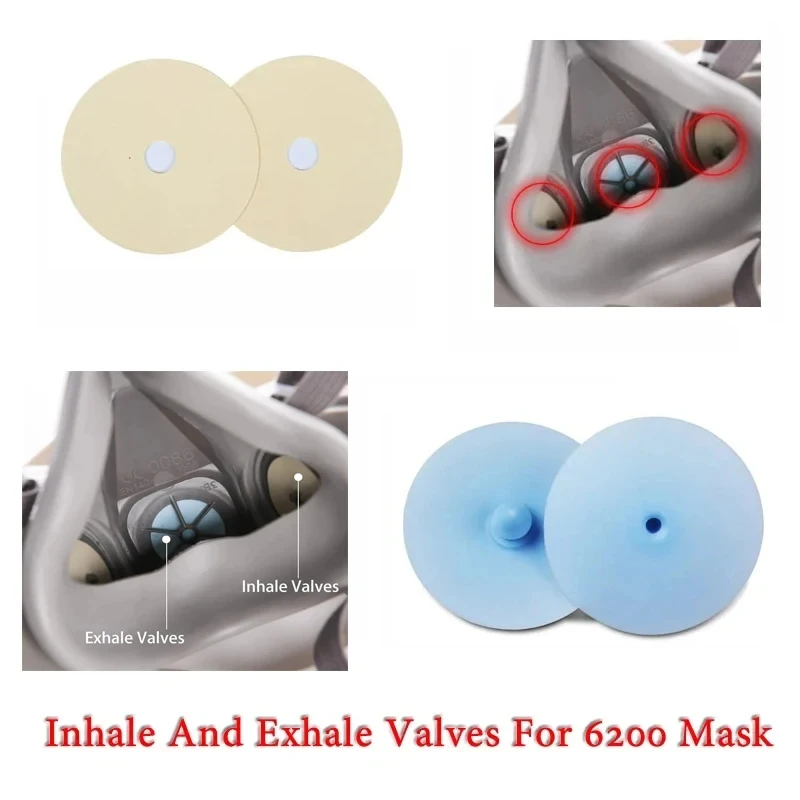 Replaceable 6893 Inhale Valves 6889 Exhale Valves For 6200/7502/6800 Respirator Silica Gel 5-10pcs Mask Accessories Replace respirator accessory