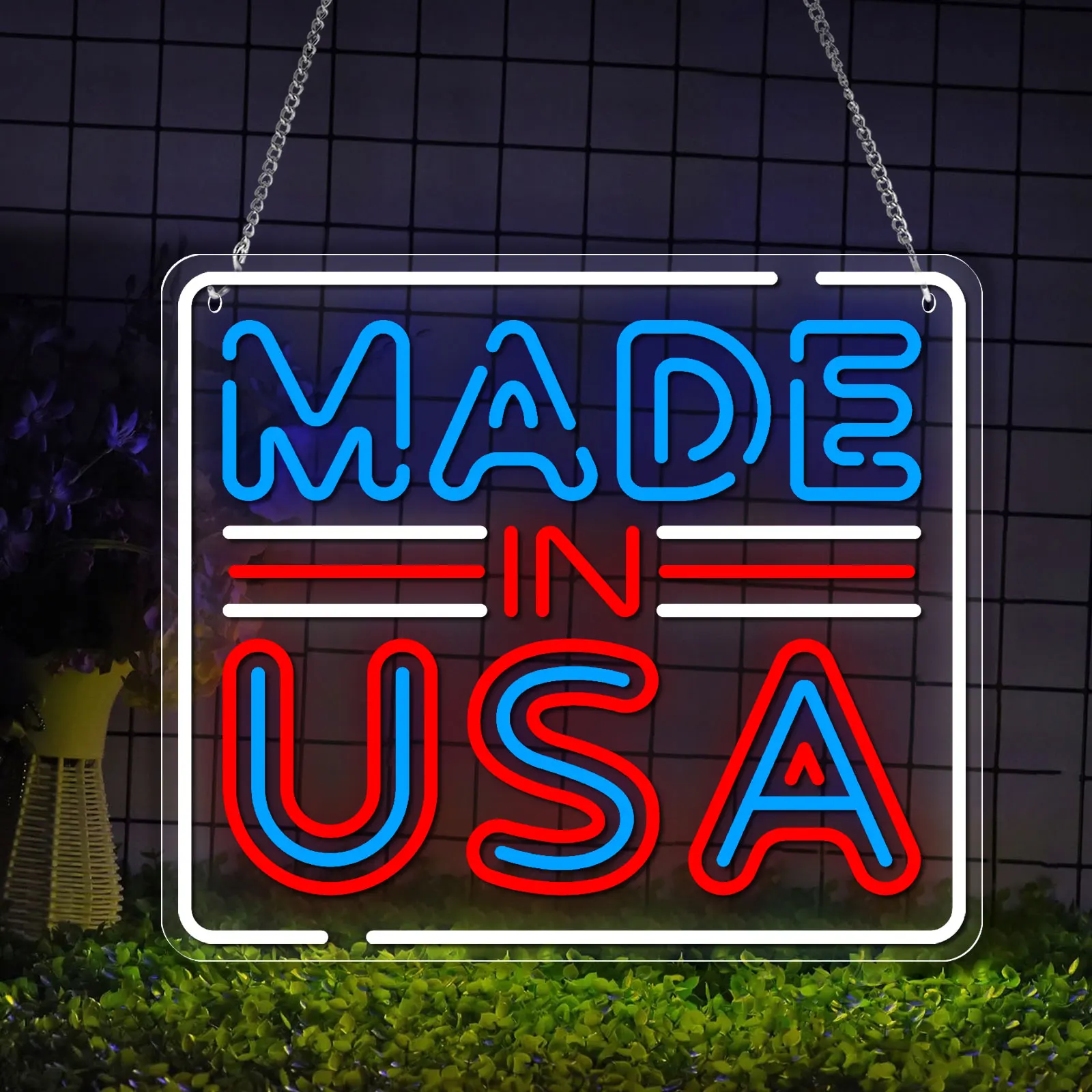 

Made in USA Neon Lighted Sign Acrylic Letters Neon Sign USB For Home Bedroom Gaming Room Party Bar Club Wall Art Decor LED Signs