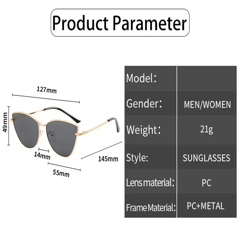 Retro Chic Metal Cat-eye Sunglasses - Women's European & American Fashion UV400