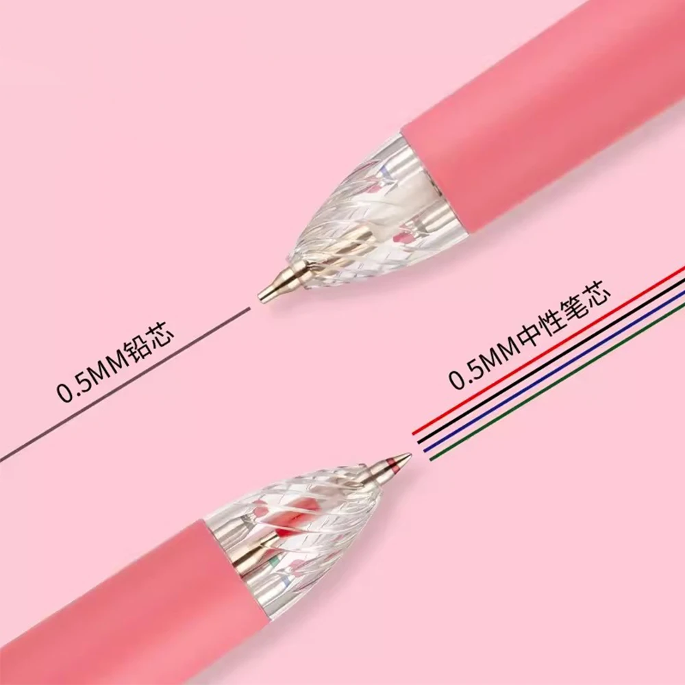 Japan Zebra 5-in-1 Multi-function Pen J4SA11 0.5mm Four-color Gel Pen + 0.5mm Mechanical Pencil Switch Art Stationery Freely