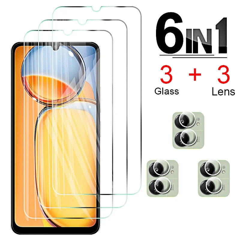 Tempered Glass for Redmi 13C Screen Protector Protective Glass 13 C Cover for Xiaomi Redmi 13C 6.74