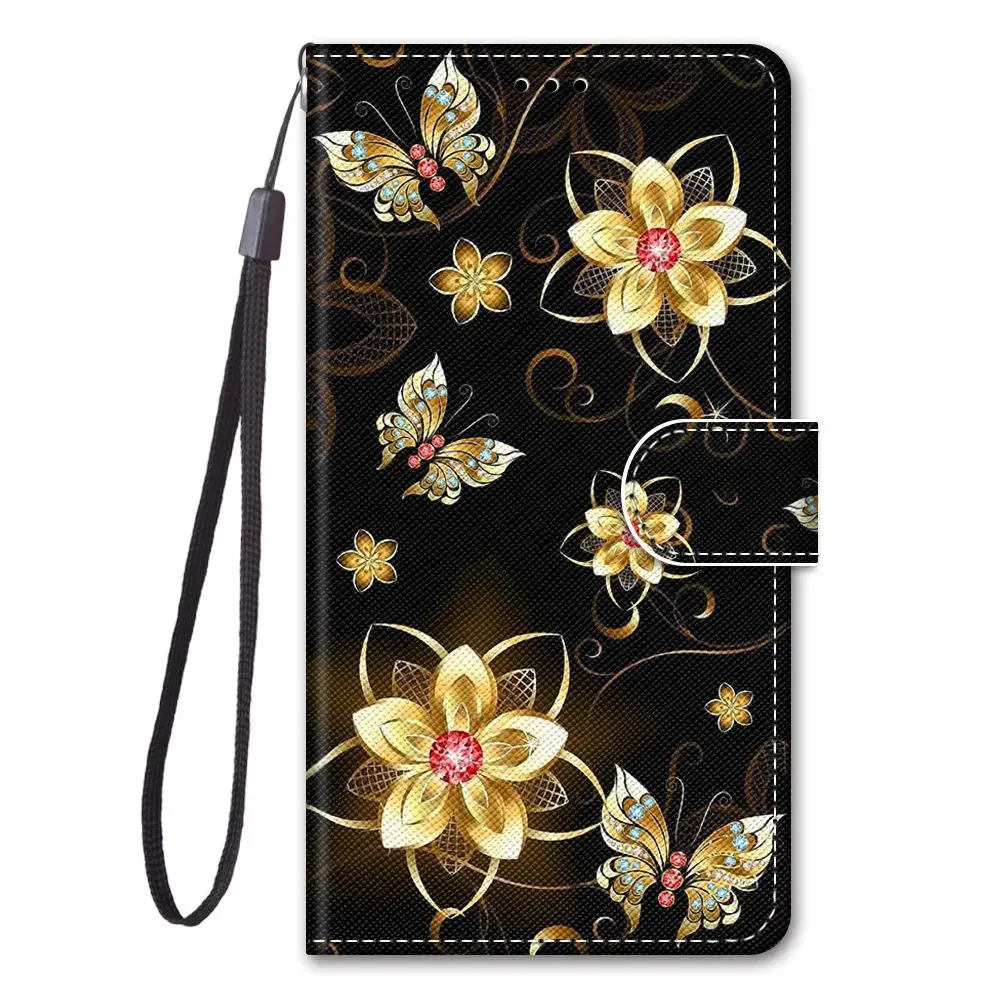 Adorable Cat Tiger Design Wallet Flip Case with Card Slot and Book Cover