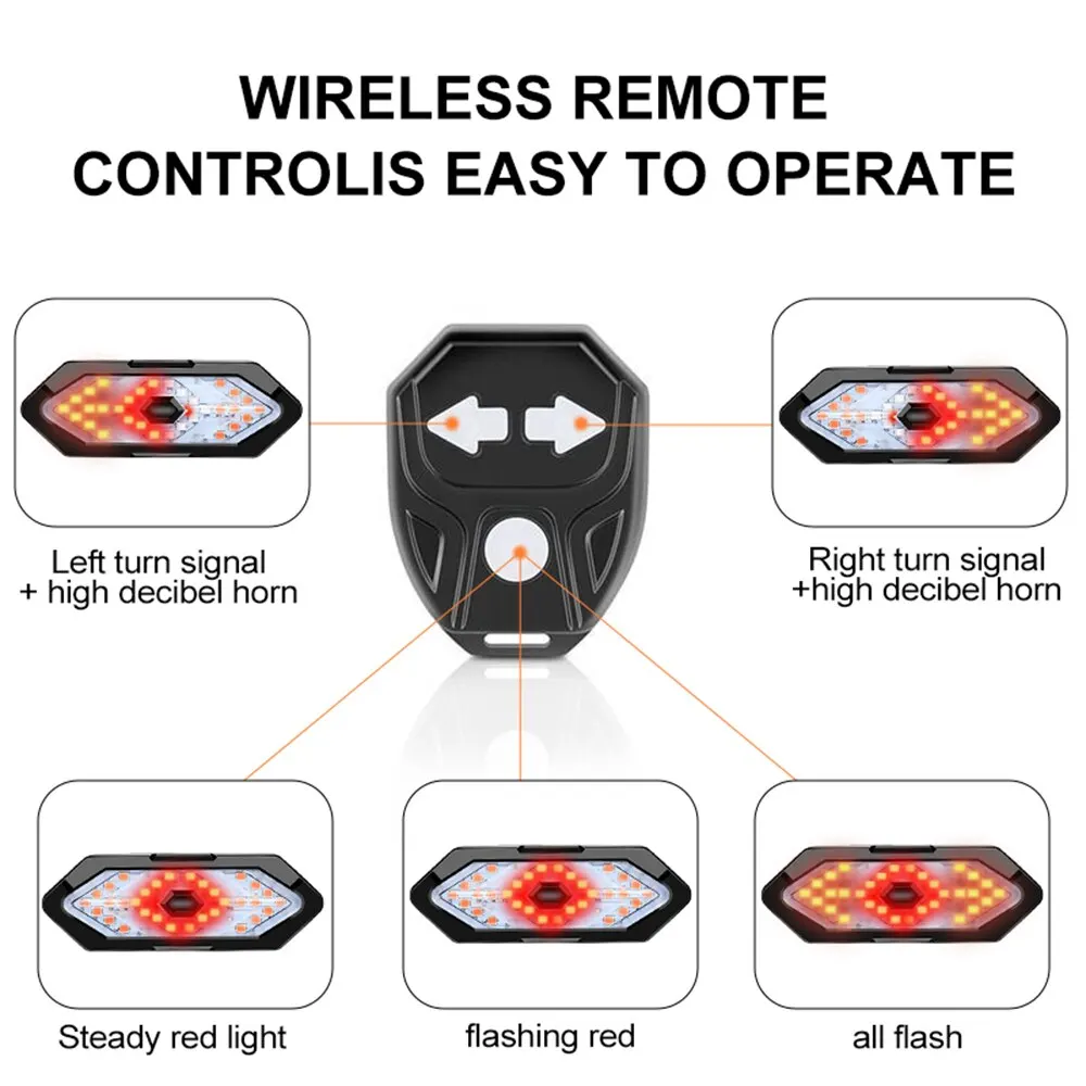 Luce LED Casco Con Indicatore Direzione Luce Per Casco Moto/Bici Con Indicatori Direzione - LED, Ricaricabile, Impermeabile IPX4, Per Sicurezza Notturna Luce Casco Moto LED