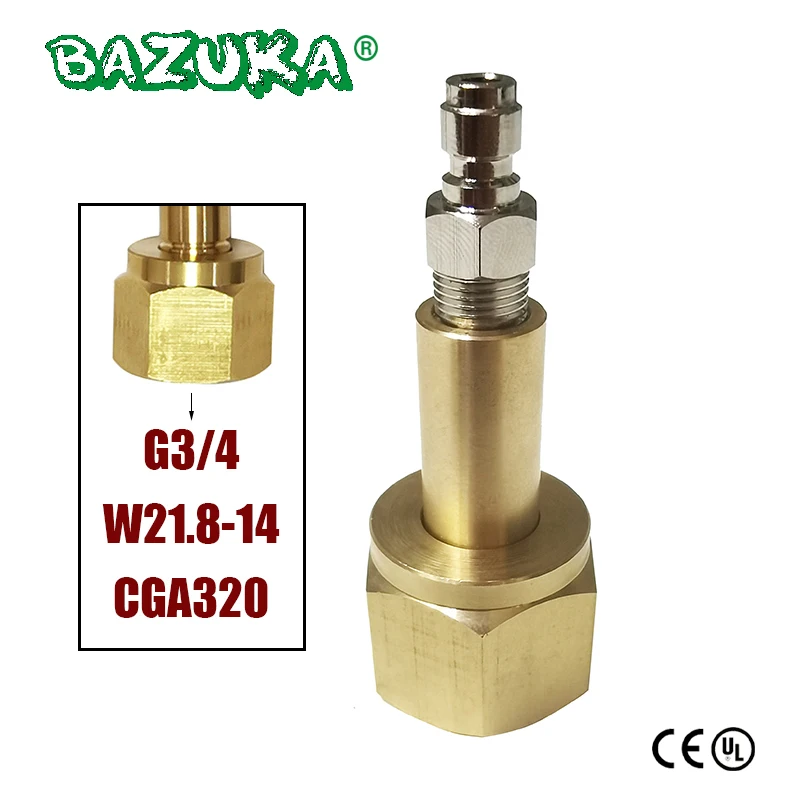 Sodastream Soda CO2 Kooldioxide Tank CGA320 G3/4 W21.8 Moer Tepel