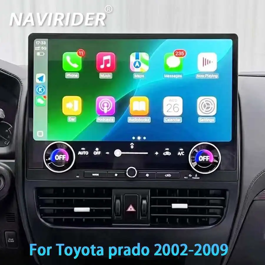 16.8" For Lexus Gx470 For Toyota Prado 120 2002-2009 Android 14 Car Radio Touch