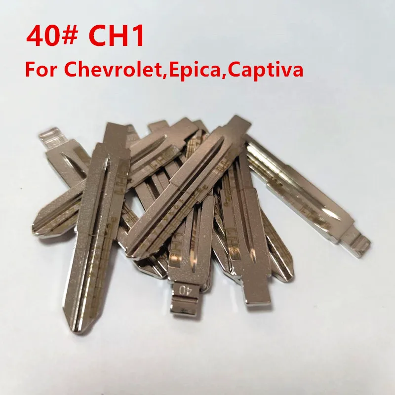 

10pcs 40# 40 Engraved Line Lishi DWO5 CH1 Left Side Metal Uncut Blank Flip Remote Key Blade for Chevrolet EPICA Buick Opel
